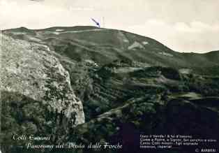 COLLI EUGANEI PANORAMA DEL VENDA DALLE FORCHE 1957