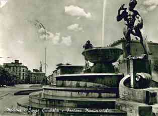 MODENA-LARGO-GARIBALDI-FONTANA MONUMENTALE-1957