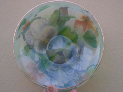 piatto in vetro decorazione sotto vetro a decoupage e windows color viole angelapercaso